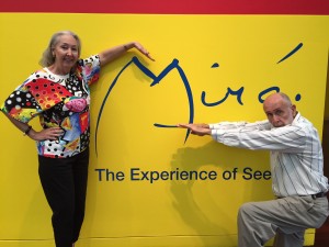 Good friends Beverly and Pablo Solomon pay homage to the mater, Miro - what an exhibit!